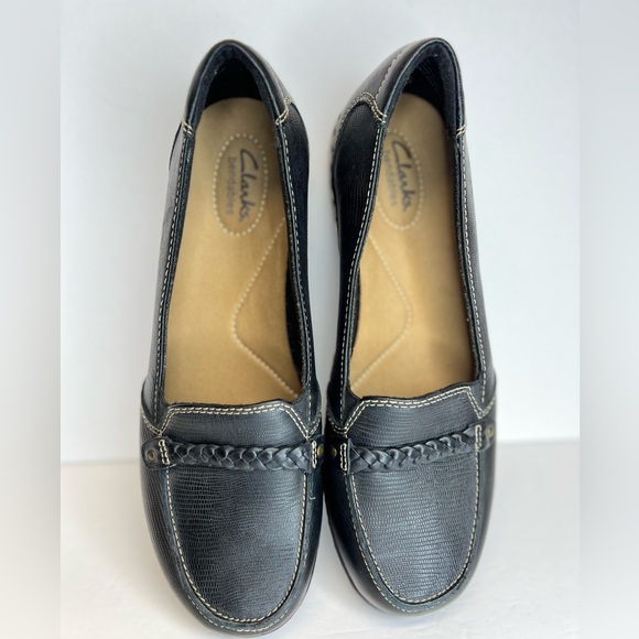 Clark’s Women's Ashland Step Loafer Sz 10M Black Leather 64580 Superb Clean! - Picture 5 of 14